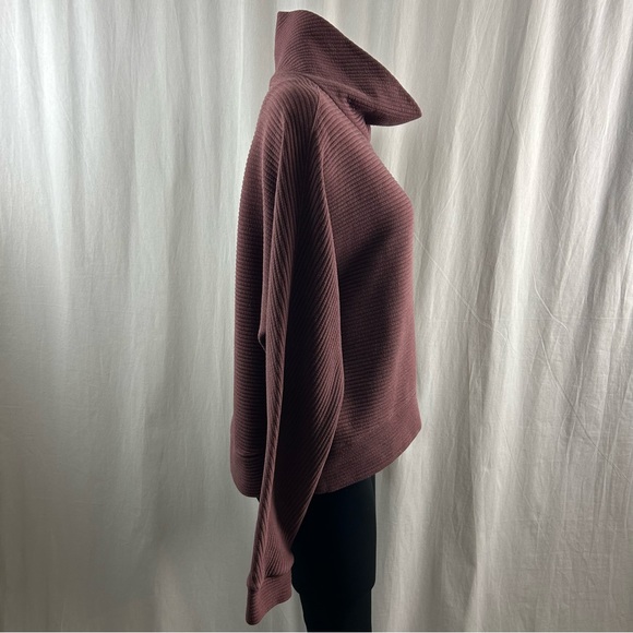 ZELLA Carey Ridge Funnel Neck Pullover In Maroon M - Picture 5 of 10